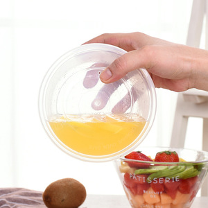 Round Disposable Plastic <b>Lunch</b> <b>Box</b> 1000ml Transparent With Lid <b>Microwave</b> Safe For Takeout Food Storage - Product Image 1