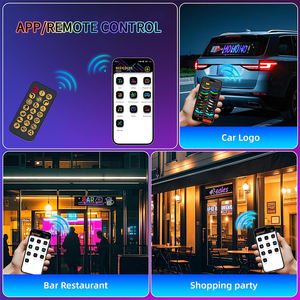 USB Animé Démon Yeux Écran LED Matrice Panneau Led Affichage pour <span class=keywords><strong>Taxi</strong></span> Pare-Brise Diable Yeux Lumières pour Voiture Camion Tout-terrain SUV - Product Image 5