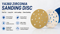 Disque de ponçage auto-adhésif professionnel 80 Grit Orbital 4,5 pouces 8 pouces 150 mm PSA Or