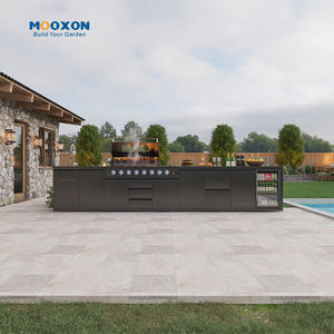 Conjunto de Cocina para Exteriores con Parrilla, Fregadero y Refrigerador, Completamente en Acero Inoxidable 304 para Uso Residencial - Product Image 2