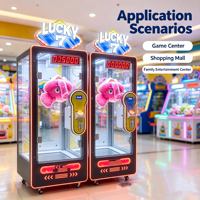 Machine de jeu à pièces américaine, centre commercial, machine de jeu automatique Lucky 7, machine à griffes en plastique pour la vente aux Philippines