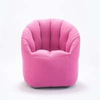 Fauteuil tubulaire crème minimaliste, forme ergonomique, revêtement en tissu technique imperméable, confortable, pour enfants et adultes, canapé lounge pour enfants et salon