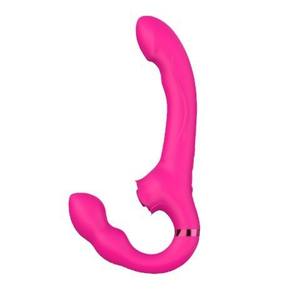 Ferngesteuerter Doppelendiger <span class=keywords><strong>Dual</strong></span>-<span class=keywords><strong>Shock</strong></span> Strapless Dildo <span class=keywords><strong>Vibrator</strong></span> Sexspielzeug für Paare Lesben 10-Modus Massagestab Analplug Erwachsenenspielzeug - Product Image 5
