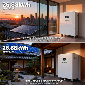 Batterie solaire 48V 560Ah 26kWh pour système de batterie sur pied avec roues - Product Image 3