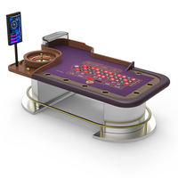 Table de jeu de roulette professionnelle de luxe de style européen en acier inoxydable sur mesure de haute qualité pour casino, à vendre
