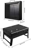 Barbecue portable au charbon de bois pour pique-nique, jardin, fête, terrasse, camping, voyage, mini barbecue pliable