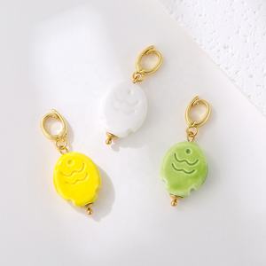 Oceaan Serie Gesp Charme 3d Geschilderde Keramische Vis Shell Bedels Accessoires, Sleutelhanger, Armband Ketting Diy Sieraden Hanger - Product Image 3