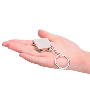 Llavero con regla cuadrada metálica de 120 cm, cinta métrica de aleación de zinc, regalo creativo para promoción. - Product Image 1