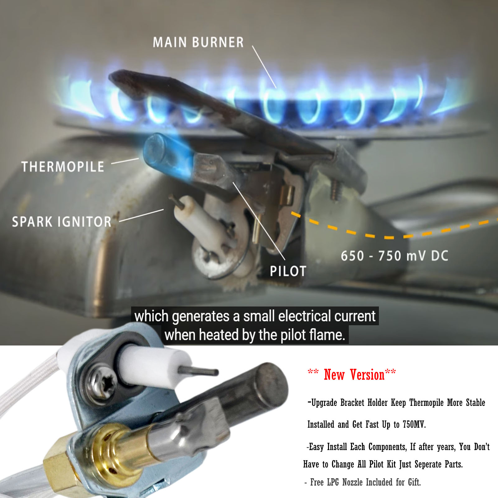 Rheem 070959 Pilot Assembly - Natural - 1st Choice Hot Water