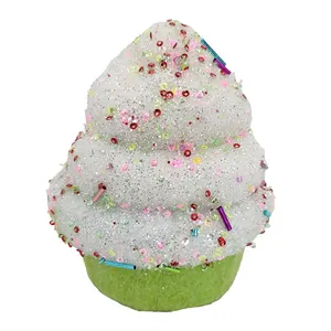 SYART Pascua flocado lindo 15 cm pequeño conejo verde decoración conejito Decoración