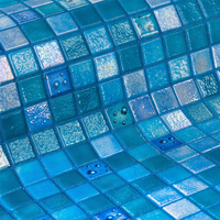 Carreaux de forme Sauqre brillants de couleur mélangée dosseret de sol ignifuge cristal étanche cuisine salon carrelage mosaïque