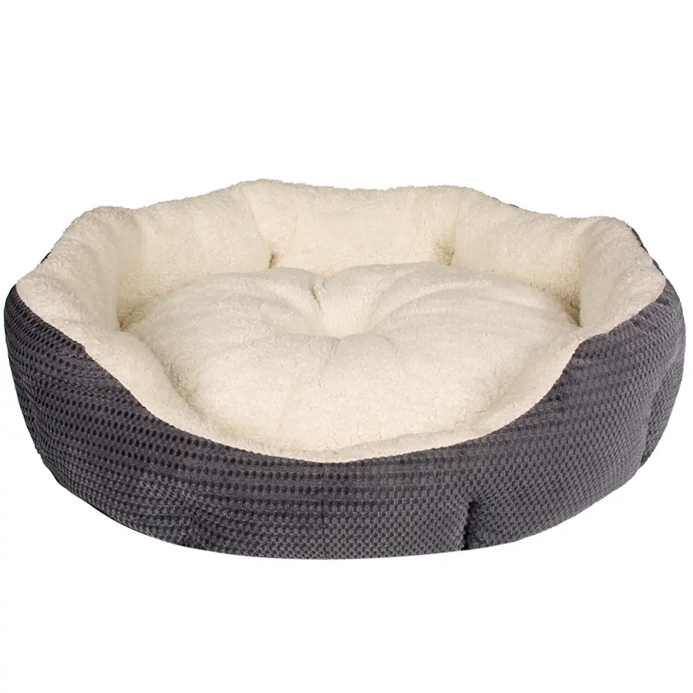 Wholesale High Quality Modern Natual China Cheap Extra Large Faux Fur Hot Round Grey Small Pet Dog Cat Sofa Bed For Dog