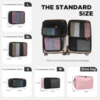 Vente en gros Personnaliser Voyage Bagages Organisateur Sac Ensemble 5PCS Sac de Rangement Vêtements Sous-Vêtements Emballage Cube Ensemble