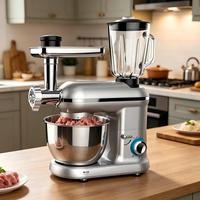 Robot pâtissier multifonction 6L 1900W en acier inoxydable, pétrin à pâte, hachoir à viande, mélangeur électrique pour la pâtisserie