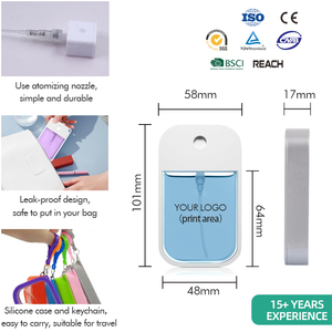 Flacon pulvérisateur à fine brume personnalisé, flacons cosmétiques en plastique pour soins de la peau, désinfectant pour les mains sans contact pour la <span class=keywords><strong>plage</strong></span> et les voyages - Product Image 5