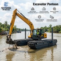 Excavatrice amphibie 20T à chenilles flottantes à faible pression au sol pour la construction en zone marécante et les travaux de pipeline en zone humide