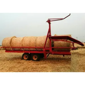 hay bale trailer for straw bale semi trailer Vacuum tire 10 tons 20 tons for Pasture farm