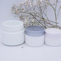 Fantaisie 20g 30g 50g Emballage Cosmétique En Verre Opale Blanc En Céramique Pot de Crème