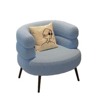 Canapé simple moderne en tissu, fauteuil de luxe léger, mobilier de salon pour petit appartement, balcon