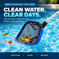 Kit de nettoyage de piscine pour jardin privé, avec thermomètre intelligent et ramasse-feuilles, matériel d'entretien et service saisonnier, fourni par le fabricant