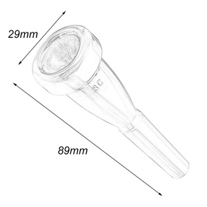 Boquilla para <span class=keywords><strong>Trompeta</strong></span> 3C Plateada, Diseño de Cabeza de Bala con Grabado, para Saxofón y Fagot <span class=keywords><strong>Bach</strong></span> - Product Image 5
