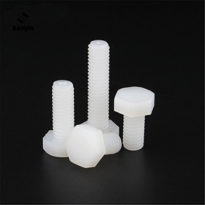 สกรูไนลอนสีขาวพลาสติกหกเหลี่ยมภายนอก PA66 ความแม่นยำสูง <span class=keywords><strong>ราคา</strong></span>พิเศษ  น็อตพลาสติกหกเหลี่ยมภายนอก M4 M5 M6 M8 M10 M12 - Product Image 5
