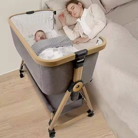 Playkids Certification ASTM Style européen nouvellement Gery aspect bois en alliage d'aluminium pépinière literie pour bébé lit bébé