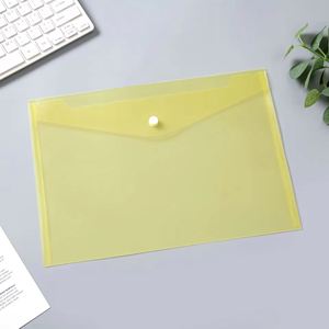Carpeta de Plástico Transparente A4 con Botón a Presión, para Documentos Escolares, con Bolsillos Tipo Sobre, Personalizable con Logotipo, en Oferta - Product Image 4