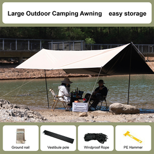 Ngoài trời Kem chống nắng cắm trại Lều xách tay Oxford vải không thấm nước cắm trại Tarp - Product Image 5