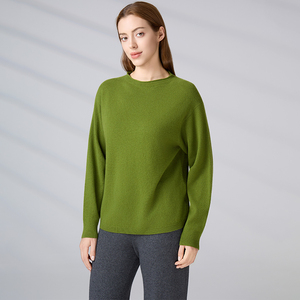 Pull en cachemire 100% pour femme, col rond, manches longues, couleur unie, minimaliste, tricoté, écologique, pour l'automne - Product Image 5