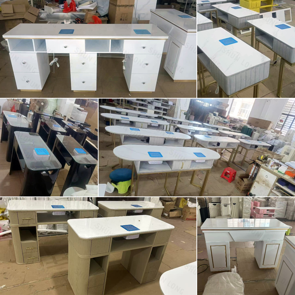 manicure table with vent