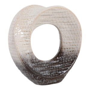 Scultura decorativa moderna in ceramica a forma di anello, pezzo d'arredo per casa, ufficio, bagno, soggiorno, opera d'arte. - Product Image 2
