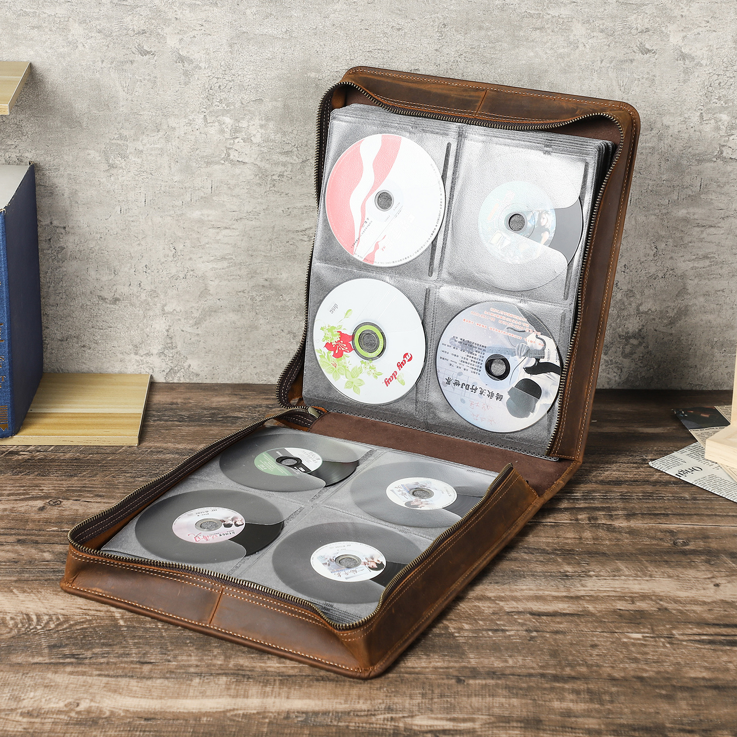 224 Pcs Leather CD Case - Durable & Eco-Friendly Storage