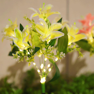 Luces Solares para Jardín, Flores Artificiales LED, 7 Cabezas, Resistentes al Agua, Decorativas para Exteriores, con Estaca para Césped - Product Image 3