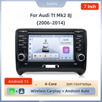 Pour Audi TT 2006-2014, écran tactile IPS Android 13/15 de 7 pouces, autoradio central, lecteur multimédia MP5, navigation GPS, Apple sans fil