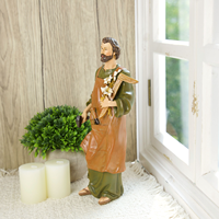 Produits en stock Statues religieuses catholiques en résine Produits d'images religieuses Articles de saintes personnes Vente en gros Saint 24,5 cmH Joseph le Charpentier