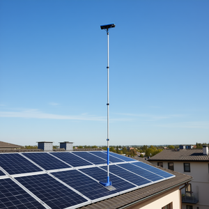 VEVOR Kit de Poste Extensible de 12 Pies para Limpieza de Paneles Solares con Cabezal de Cepillo Giratorio para Uso en Exteriores y Techos - Product Image 2