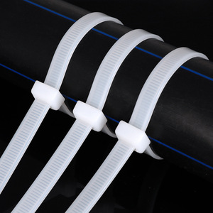 Bridas de nailon Vtrees 8x150 200 250 300 350 400mm, negras y blancas, correas de plástico autoblocantes para organización de cableado - Product Image 4