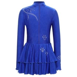 Robe de patinage artistique pour filles de 6 à 14 ans, costume de danse pour spectacles, fêtes, patinage, tenue de scène - Product Image 5