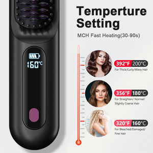 SHOmfrs Electric Hot Hair Straighteners Hot Comb and Straightening Brush Hair Styling Appliances Home Portable Curling Iron - Product Image 6