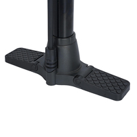 Pompe à air pour vélo multi-usages, légère, portable, adaptateur de valve, pompe à air manuelle sur pied avec base pliable