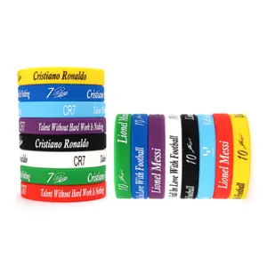 suppliers promotuon cheapest eco-friendly silicone rubber football wristband printing in china for kids