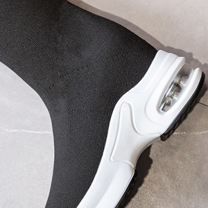 Stretch Fabric Botas Altas Mujer Sneakers Sole Height Increasing Platform Knee Knit Knee High Sock <b>Boots</b> for Women - Product Image 6