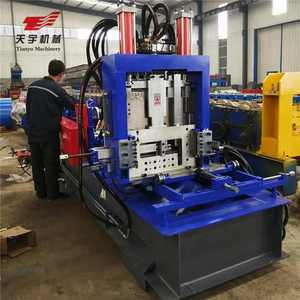 Rodillo en frío que forma el marco de acero Purlins W C <span class=keywords><strong>U</strong></span> H I Perfil de viga Sección Canal Ángulo de acero Máquina de fabricación de acero - Product Image 1