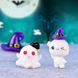 ตุ๊กตาการ์ตูน DIY สำหรับตกแต่งฮาโลวีน น่ารัก โคมไฟฟักทอง ผี แวมไพร์ งานฝีมือเรซิ่นขนาดเล็ก สำหรับตกแต่งสวน โต๊ะทำงาน และบ้าน - Product Image 2