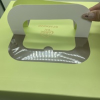 Boîte de papier de boulangerie rose avec logo personnalisé pour gâteau, boîte d'emballage de gâteau de mariage de luxe 10x10x5, boîte à gâteau haute de 12x12x6 avec fenêtre