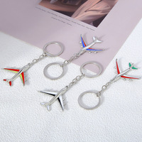 Porte-clés en alliage de zinc en forme d'avion, modèle réaliste en métal, pour cadeaux promotionnels d'entreprises aériennes et souvenirs de pilotes