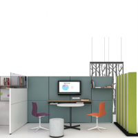 Poste de travail modulaire triangulaire en bois pour bureau, espace de travail collaboratif à 120 degrés, bureau pour 3 personnes