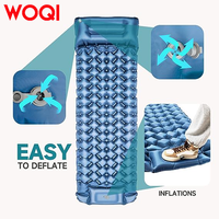Matelas à air comprimé WOQI-Matelas gonflable léger pour lit et lit gonflable avec oreiller pour l'extérieur
