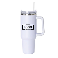 Promotion Mug isotherme en acier inoxydable 40oz/30oz avec paille, gobelet sous vide avec logo laser